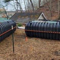 Black tanks prior to installation by Stormwater Facilities